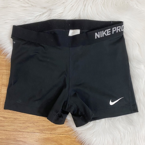 Nike Pro Women's Solid Black Spandex Shorts Sz XL